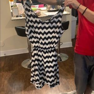 Open back chevron romper